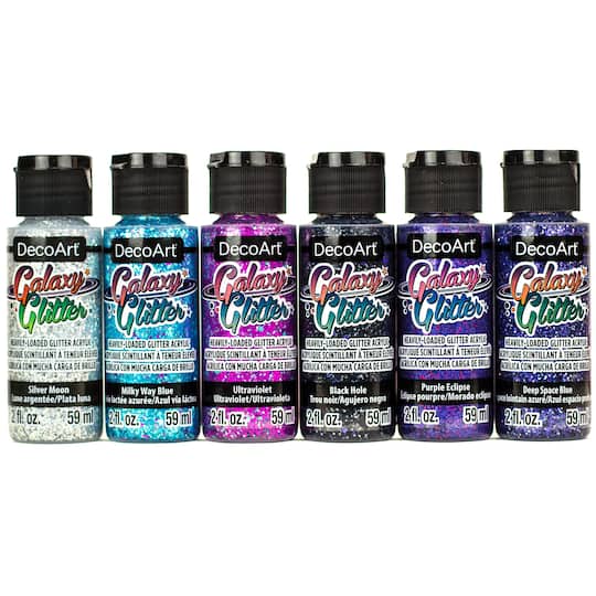 DecoArt&#xAE; Galaxy Glitter&#x2122; 6 Color Out of this World Paint Set